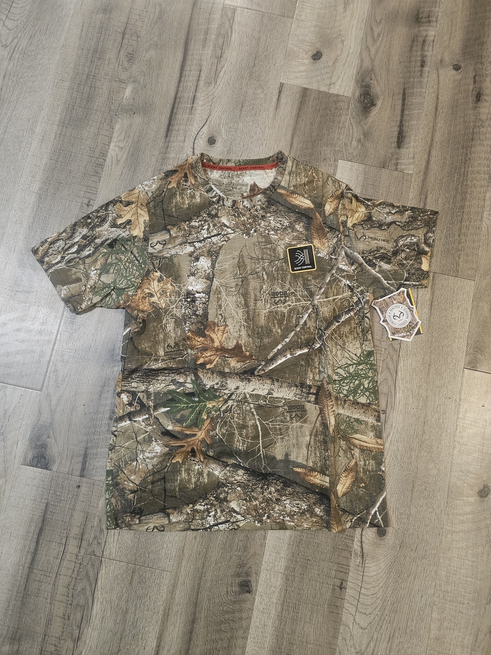 Realtree Short-Sleeve Camo Tee in Brown and Green